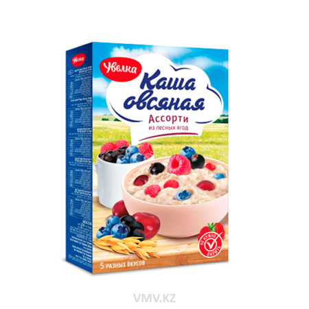 Каша УВЕЛКА Овсянка Ассорти из лесных ягод 200г кор