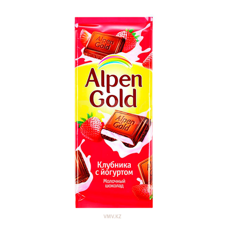 Шоколад ALPEN GOLD С клубникой 80г м/у