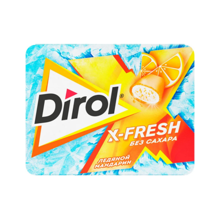 Жевательная резинка DIROL X Fresh Ледяной мандарин 16г кор Жевательная резинка DIROL X Fresh Ледяной мандарин 16г кор