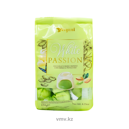 Конфеты VERGANI Choco Passion Pistacchio Пралине из белого шоколада с фисташковой начинкой 120г