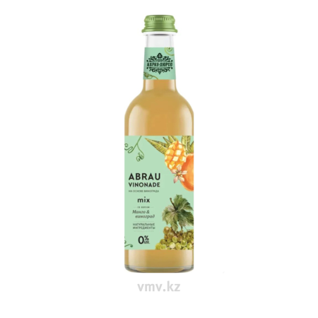 Напиток ABRAU VINONAD Безалкогольный сильногазированный Со вкусом Манго и виноград 375мл с/б