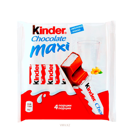 Шоколад KINDER Maxi 4шт м/у