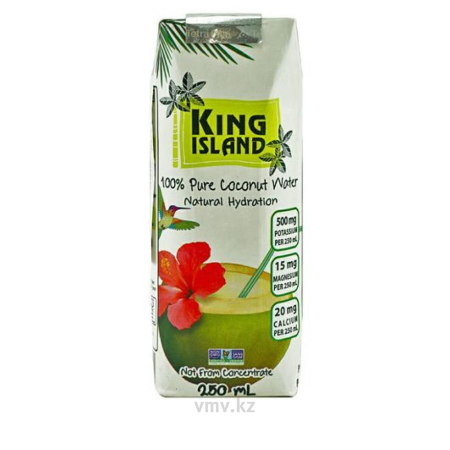 Вода KING ISLAND Кокосовая без сахара 100% 250мл