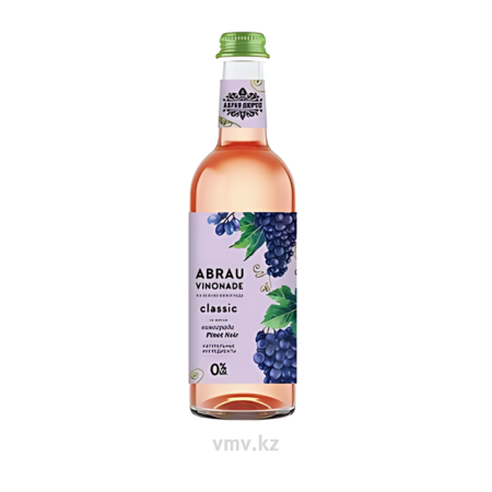 Напиток ABRAU VINONAD Безалкогольный сильногазированный Со вкусом Пино Нуар 375мл
